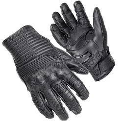 Cortech Bully Ventilated Short Cuff Leather Gloves - Black