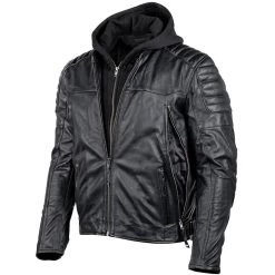 Cortech Marquee Leather Jacket -Cycling Equipment Shop 8371 0105 03 Unzipped Angled Profile 03223.1573141030
