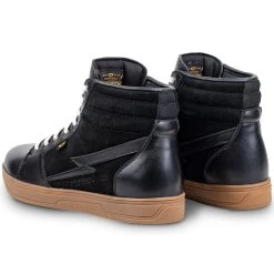 Cortech Slayer Riding Shoes - Black/Gum -Cycling Equipment Shop 8662 0115 40 Rear Angled Profile 70159.1573571683