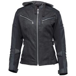 Speed And Strength Street Savvy Women's Leather/Textile Jacket - Black/Black -Cycling Equipment Shop 880687StrtSavyJktBlkFront 60432.1532454945