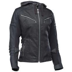 Speed And Strength Street Savvy Women's Leather/Textile Jacket - Black/Black