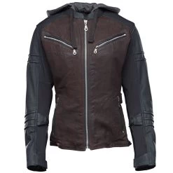 Speed And Strength Street Savvy Women's Leather/Textile Jacket - Oxblood/Black -Cycling Equipment Shop 880702StrtSavyJktOxBlkFront 36667.1532456021