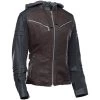 Speed And Strength Street Savvy Women's Leather/Textile Jacket - Oxblood/Black