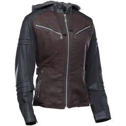 Speed And Strength Street Savvy Women's Leather/Textile Jacket - Oxblood/Black