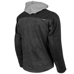 Speed And Strength Rough Neck Waxed Canvas Jacket - Grey/Black -Cycling Equipment Shop 884651 RoughNeck BLKBLK bk3qtr 52328.1515418122