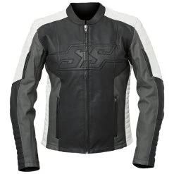 Speed And Strength Hellcat Women's Leather Jacket - Black/Gray/White