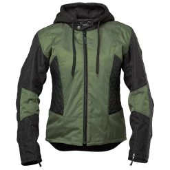 Speed And Strength Minx Women's Leather/Textile Jacket - Olive/Black