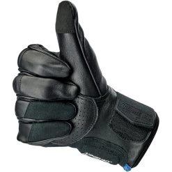 Biltwell Belden Leather Gloves - Black -Cycling Equipment Shop Biltwell Belden Leather Gloves Black 7 31680.1569520600