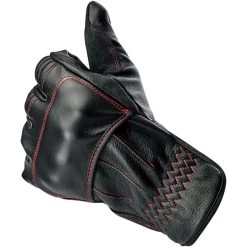 Biltwell Belden Leather Gloves - Black Redline -Cycling Equipment Shop Biltwell Belden Leather Gloves Black Redline Stitch 2 25487.1569525208