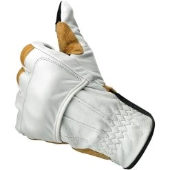 Biltwell Belden Leather Gloves - Cement/Yellow -Cycling Equipment Shop Biltwell Belden Leather Gloves Cement 2 67915.1569524082