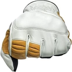 Biltwell Belden Leather Gloves - Cement/Yellow -Cycling Equipment Shop Biltwell Belden Leather Gloves Cement 3 77278.1569524101