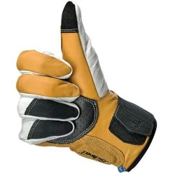 Biltwell Belden Leather Gloves - Cement/Yellow -Cycling Equipment Shop Biltwell Belden Leather Gloves Cement 6 10789.1569524083