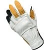 Biltwell Belden Leather Gloves - Cement/Yellow