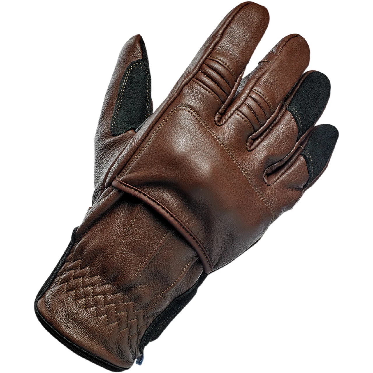 Biltwell Belden Leather Gloves - Chocolate Brown 5 Biltwell Belden Leather Gloves - Chocolate Brown - Image 5
