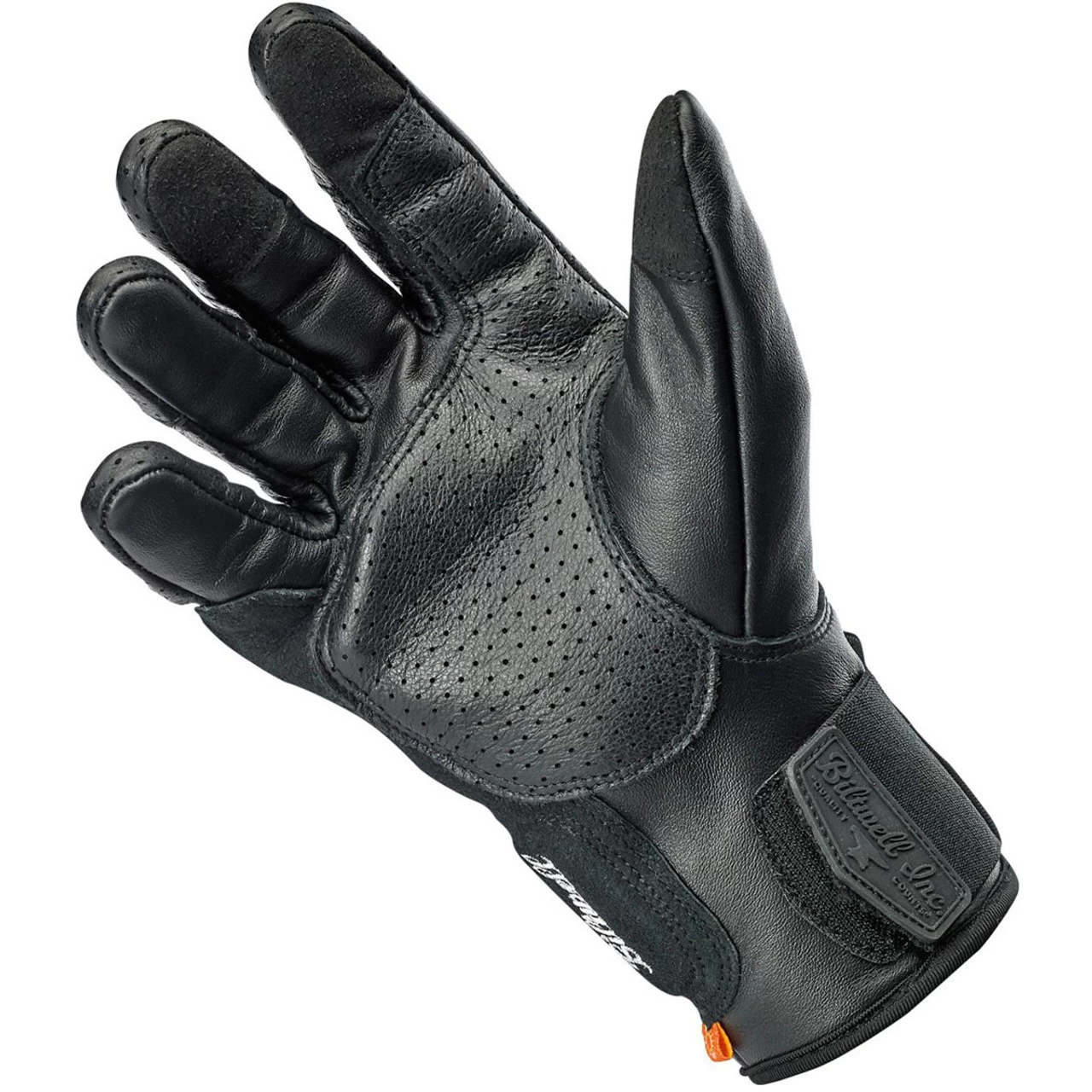 Biltwell Borrego CE Leather Gloves - Black/Black 2 Biltwell Borrego CE Leather Gloves - Black/Black - Image 2