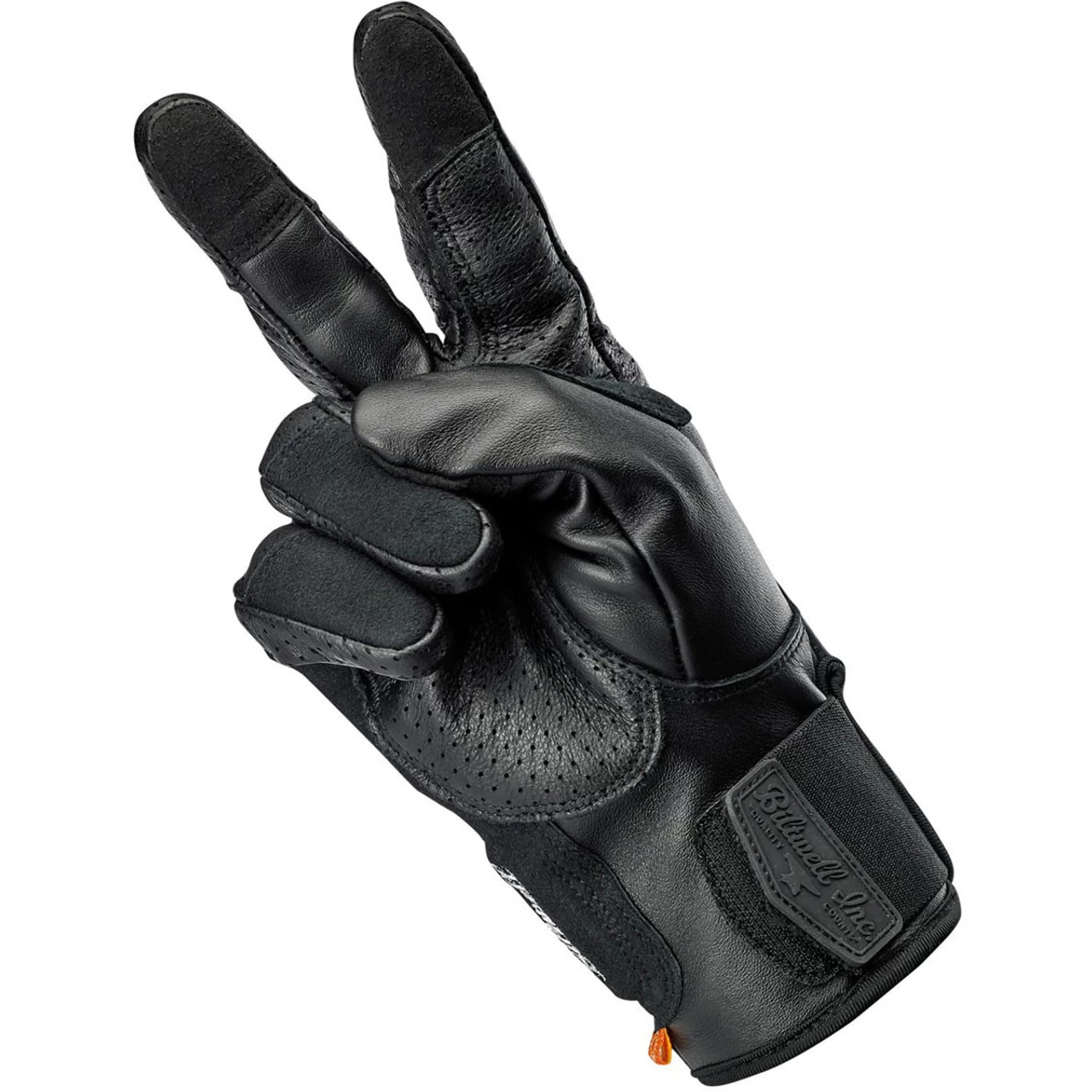 Biltwell Borrego CE Leather Gloves - Black/Black 8 Biltwell Borrego CE Leather Gloves - Black/Black - Image 8