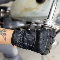 Biltwell Borrego CE Leather Gloves - Black/Cement -Cycling Equipment Shop Biltwell Borrego Gloves Black Cement 6 28316.1567007014