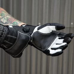 Biltwell Borrego CE Leather Gloves - Black/Cement -Cycling Equipment Shop Biltwell Borrego Gloves Black Cement 9 13029.1567007006