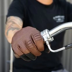 Biltwell Borrego CE Leather Gloves - Chocolate -Cycling Equipment Shop Biltwell Borrego Gloves Chocolate Black 6 34039.1567006292