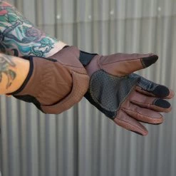 Biltwell Borrego CE Leather Gloves - Chocolate -Cycling Equipment Shop Biltwell Borrego Gloves Chocolate Black 8 12781.1567006324