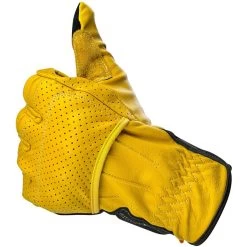 Biltwell Borrego CE Leather Gloves - Gold/Black -Cycling Equipment Shop Biltwell Borrego Gloves Gold Black 2 00539.1567006116