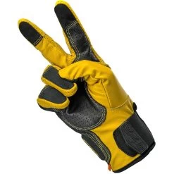 Biltwell Borrego CE Leather Gloves - Gold/Black -Cycling Equipment Shop Biltwell Borrego Gloves Gold Black 5 55269.1567006125