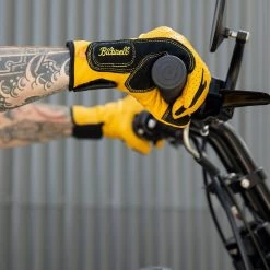 Biltwell Borrego CE Leather Gloves - Gold/Black -Cycling Equipment Shop Biltwell Borrego Gloves Gold Black 8 69785.1567006118
