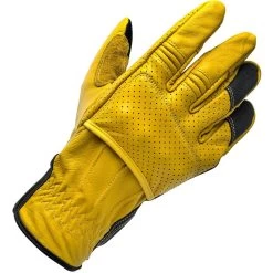 Biltwell Borrego CE Leather Gloves - Gold/Black -Cycling Equipment Shop Biltwell Borrego Gloves Gold Black 49293.1567006118