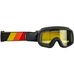 Biltwell Overland 2.0 Tri-Stripe Goggle - Black/Red/Yellow/Orange