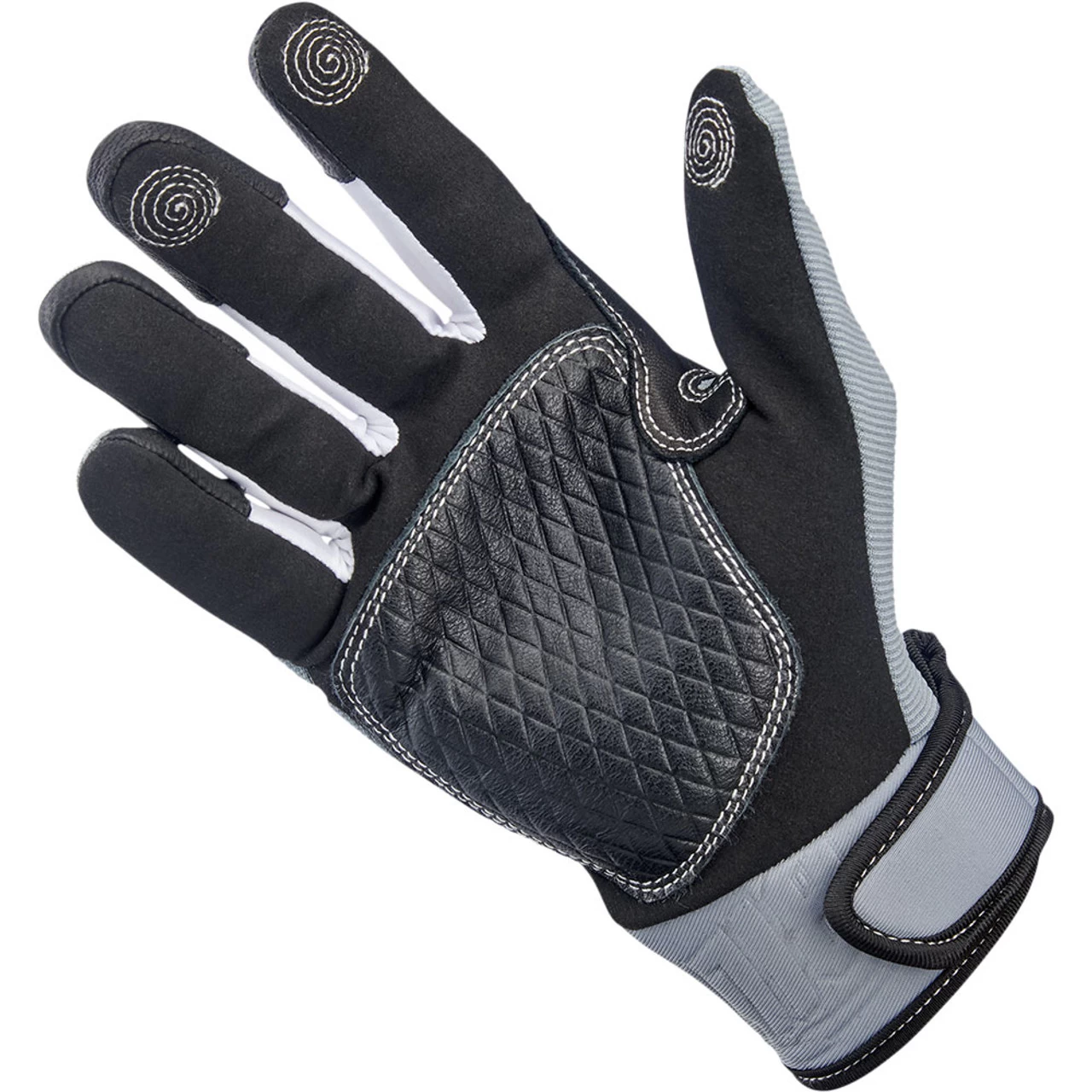 Biltwell Baja Gloves - Gray/Black 2 Biltwell Baja Gloves - Gray/Black - Image 2