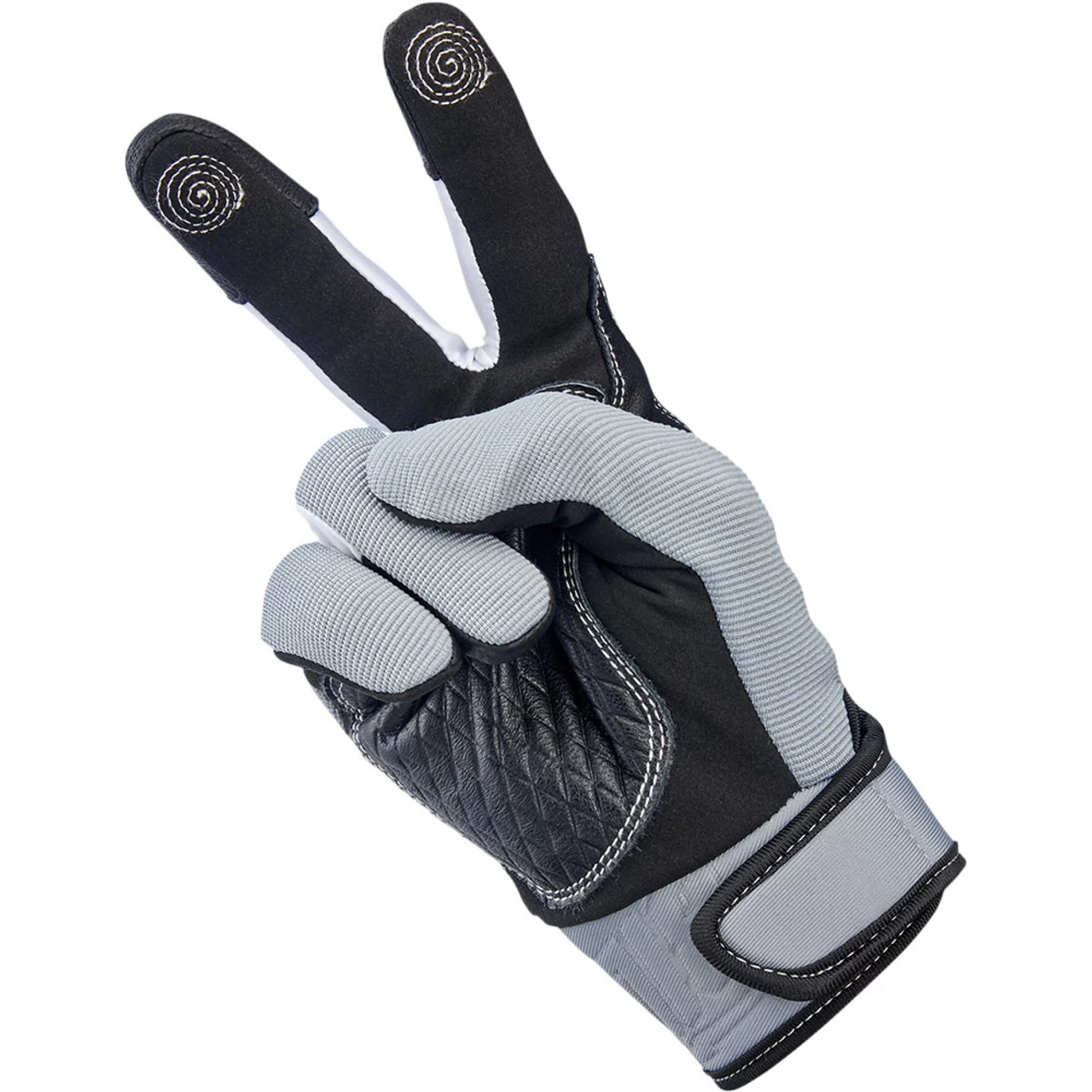 Biltwell Baja Gloves - Gray/Black 3 Biltwell Baja Gloves - Gray/Black - Image 3