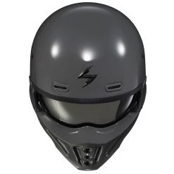 Scorpion Covert X Helmet - Cement Grey -Cycling Equipment Shop CovertX GlossCement TopFront 49434.1573760313
