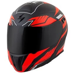 Scorpion EXO-GT920 Shuttle Modular Helmet - Black/Red -Cycling Equipment Shop EXO GT920 Shuttle Black Red front angle 79290.1509990961
