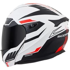 Scorpion EXO-GT920 Shuttle Modular Helmet - White/Black -Cycling Equipment Shop EXO GT920 Shuttle White Red rear left 76241.1509995158