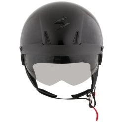 Scorpion EXO-C110 Solids Helmet -Cycling Equipment Shop EXO C110 GBLK front visor copy 19416.1459433402