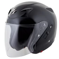 Scorpion EXO-CT220 Solids Helmet -Cycling Equipment Shop EXO CT220 black front angle left faceshield 61871.1459430004