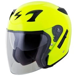 Scorpion EXO-CT220 Solids Helmet -Cycling Equipment Shop EXO CT220 neon front angle left faceshield 85172.1459429839