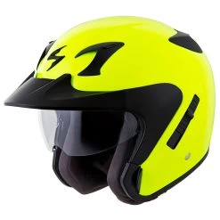 Scorpion EXO-CT220 Solids Helmet -Cycling Equipment Shop EXO CT220 neon front angle left visor 93171.1459429839