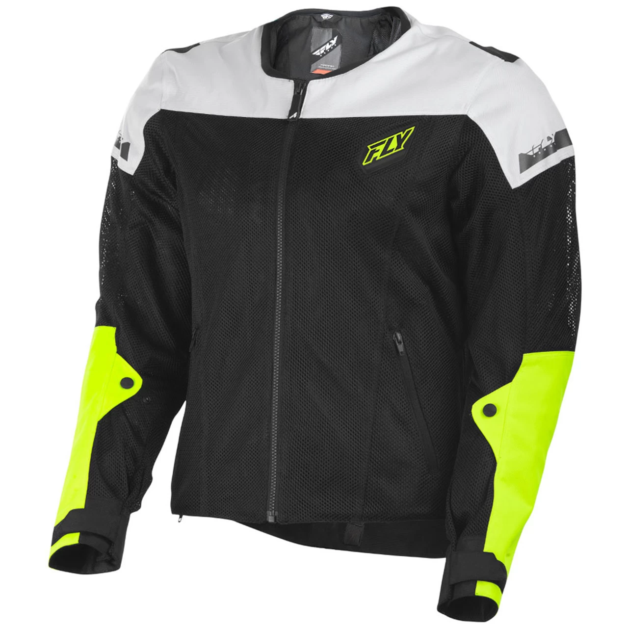 FLY Street Flux Air Mesh Jacket - Black/Hi-Viz 1 FLY Street Flux Air Mesh Jacket - Black/Hi-Viz