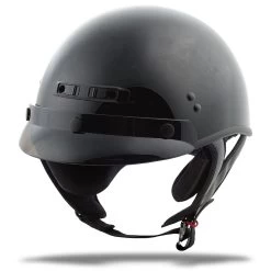 GMAX GM35 Solid Full Dressed Half Helmet - Gloss Black