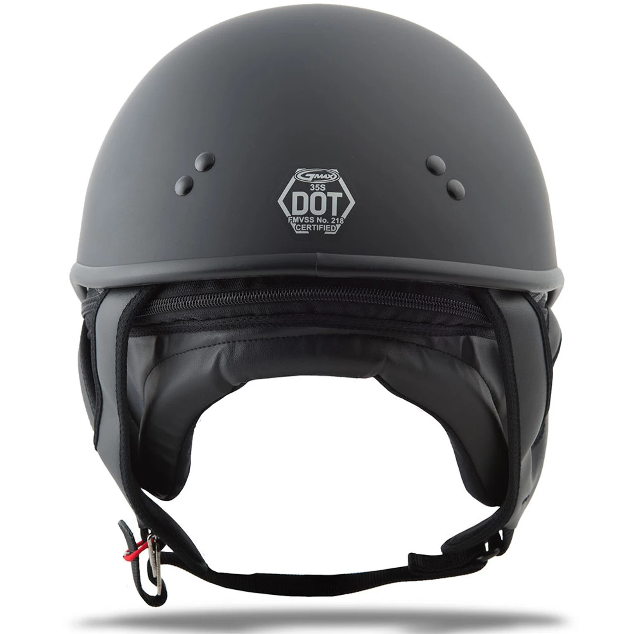 GMAX GM35 Solid Full Dressed Half Helmet - Matte Black 3 GMAX GM35 Solid Full Dressed Half Helmet - Matte Black - Image 3