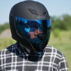 Icon Airflite RST Blue Face Shield -Cycling Equipment Shop Icon Airflite RST Blue Shield 1 75637.1527684012