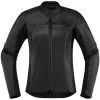 Icon Overlord Women's Leather Jacket - Black