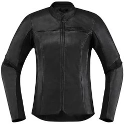 Icon Overlord Women's Leather Jacket - Black