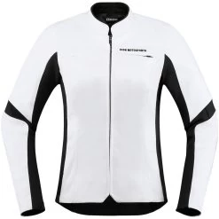 Icon Overlord Women's Leather Jacket - White