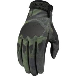 Icon Hooligan Gloves - Battlescar Green