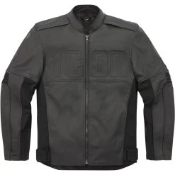 Icon Men's Motorhead 3 Leather Jacket - Stealth Black