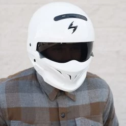 Scorpion Covert White Convertible Helmet -Cycling Equipment Shop Scorpion Covert Motorcycle Helmet White 2 51343.1508952222