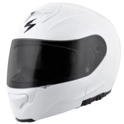 Scorpion EXO-GT3000 Solids Modular Helmet -Cycling Equipment Shop Scorpion EXO GT3000 white left angle 85432.1459968237