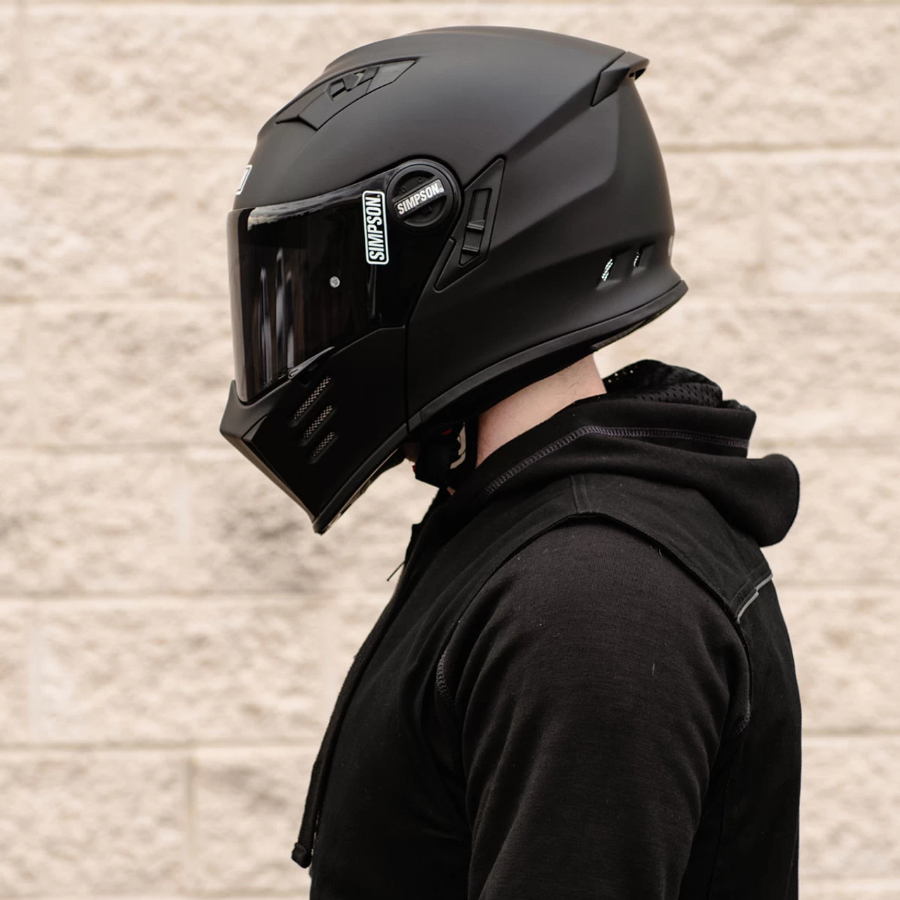 Simpson Mod Bandit Helmet - Matte Black 5 Simpson Mod Bandit Helmet - Matte Black - Image 5